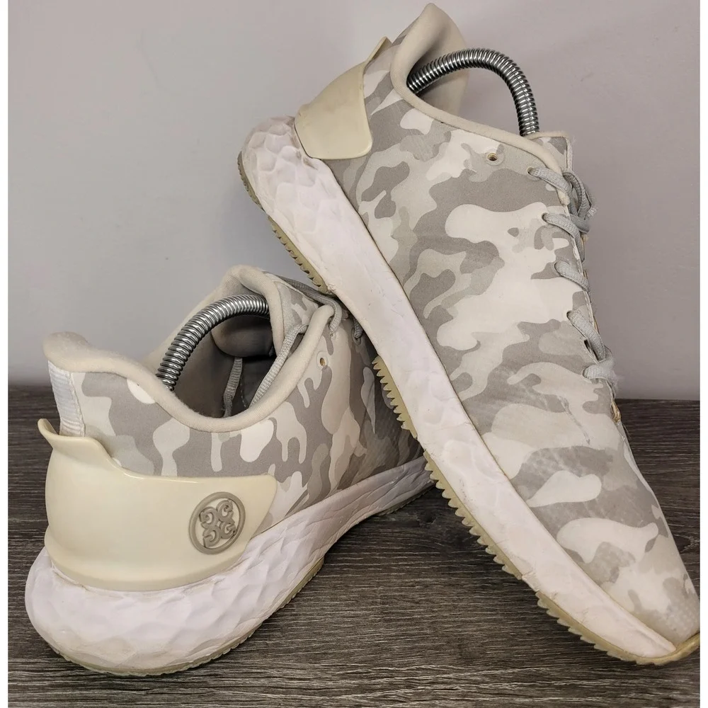 G/FORE MG4+ Camo Golf Shoes Mens 11.5 White Snow Camouflage Spikeless G4MS22EF29